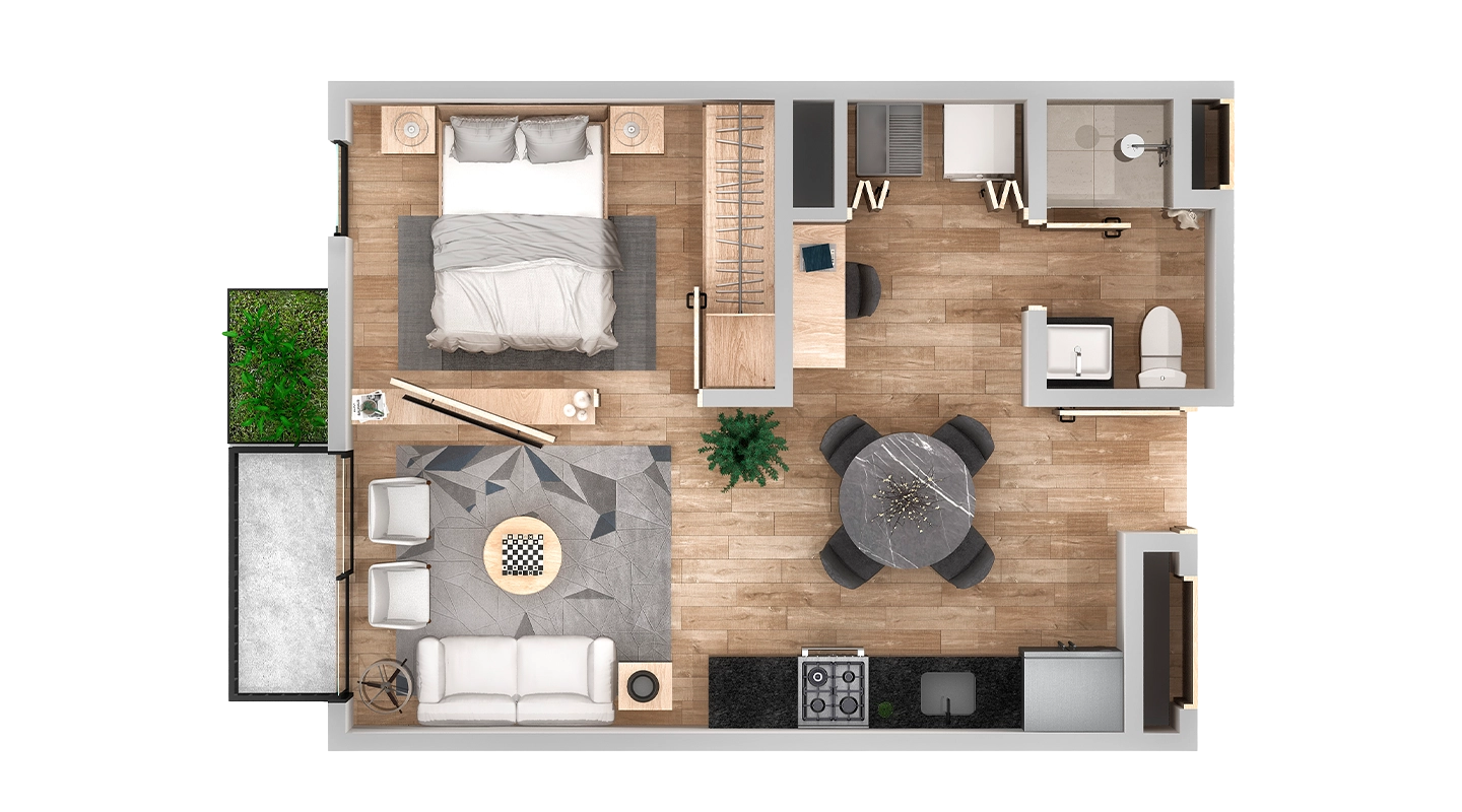 Plano Tipología 2, loft